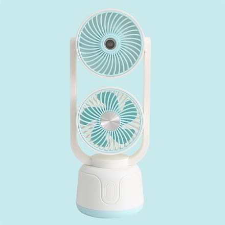 longziming -USB Ventilator-Bureauventilator-Luchtkoeler-3 Snelheden-Sproeifunctie-ABS-Koelend路Oplaadbaar En Compact-1 Stuk