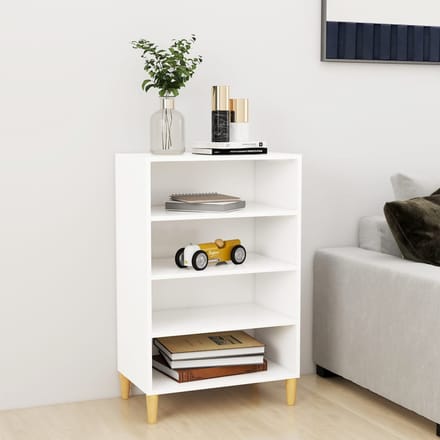 vidaXL - Dressoir - 57x35x90 - cm - bewerkt - hout - wit