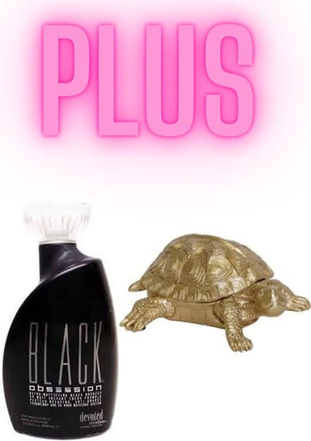 Devoted Creations Black Obsession 400 ml PLUS Gouden Schildpad Box 15,5 cm !