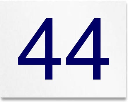 Wit aluminium huisnummerbord voordeur 15x12cm ALW09