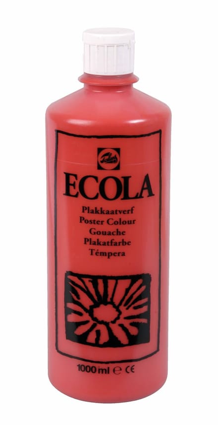Plakkaatverf Ecola scharlaken(334)Talens-flacon 1000ml