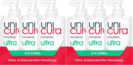 Unicura Anti-bacterieel Handzeep Ultra Pomp - 12 x 250 ml