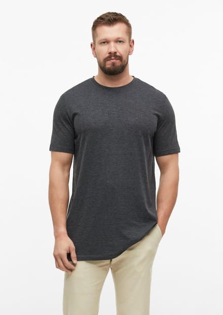 T-shirt van gemengd katoenjersey met standaard logoapplicatie s.Oliver