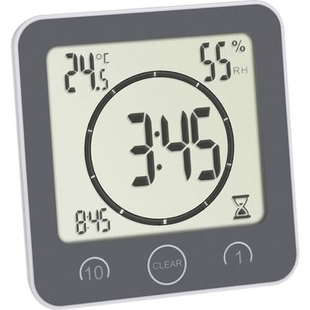 TFA Dostmann Bad- /Küchenuhr mit Timer Timer Grijs Digitaal