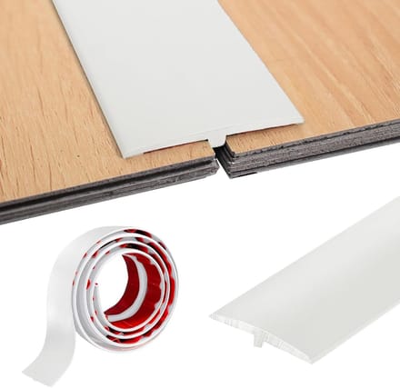 Overgangsprofiel - Drempelprofiel T-profiel - Vloeren Egaliseren - Zelfklevend - 5 cm x 100 cm - Wit