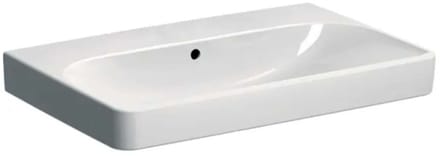 Geberit Smyle Square - Wastafel 75x48x17 cm, met overloop, zonder kraangat, wit 500.249.00.2