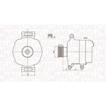 Driefasige generator MAGNETI MARELLI 063731869010