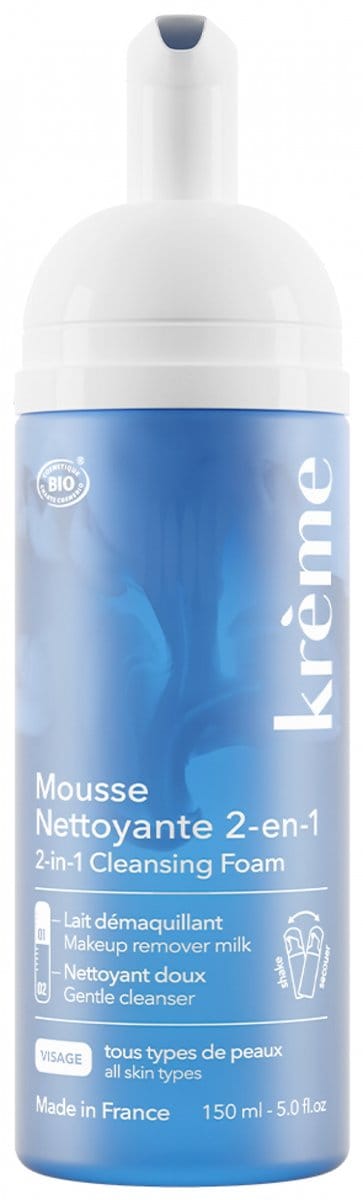 Krème Mousse Nettoyante 2en1 Bio 150 ml