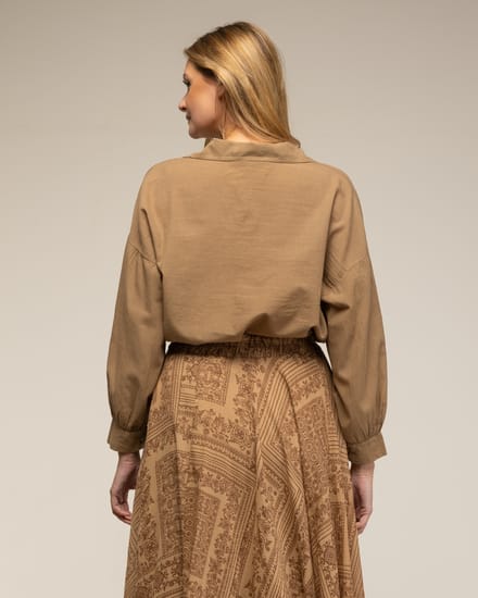 Oversized katoenen overhemd