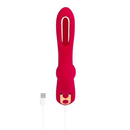 Siliconen Rabbit met prikkelfunctie, 18 cm