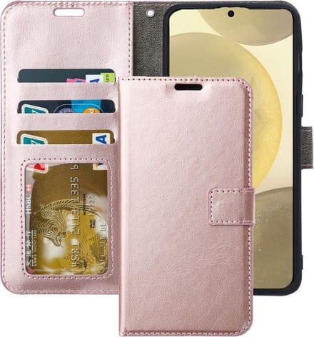 Portemonnee Book Case Hoesje Geschikt voor: Samsung Galaxy S24 Plus - Rosegoud