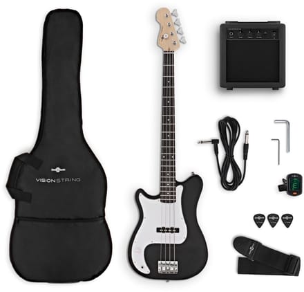 VISIONSTRING 3/4 Basgitaarpakket (LH) Zwart