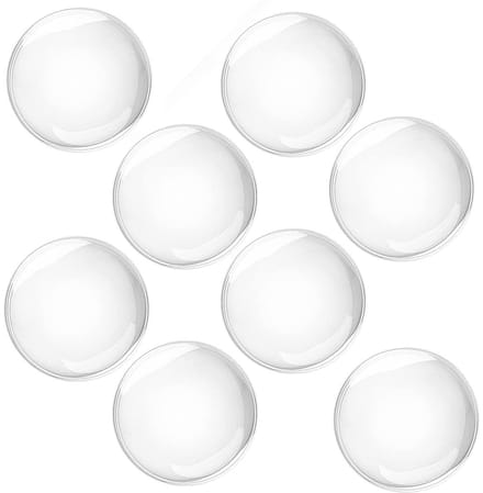 Dailygoody - Deurstopper wand - set van 8 rubberen buffers - universele wandbescherming - transparant - deurknopbuffer - kastbescherming - koelka