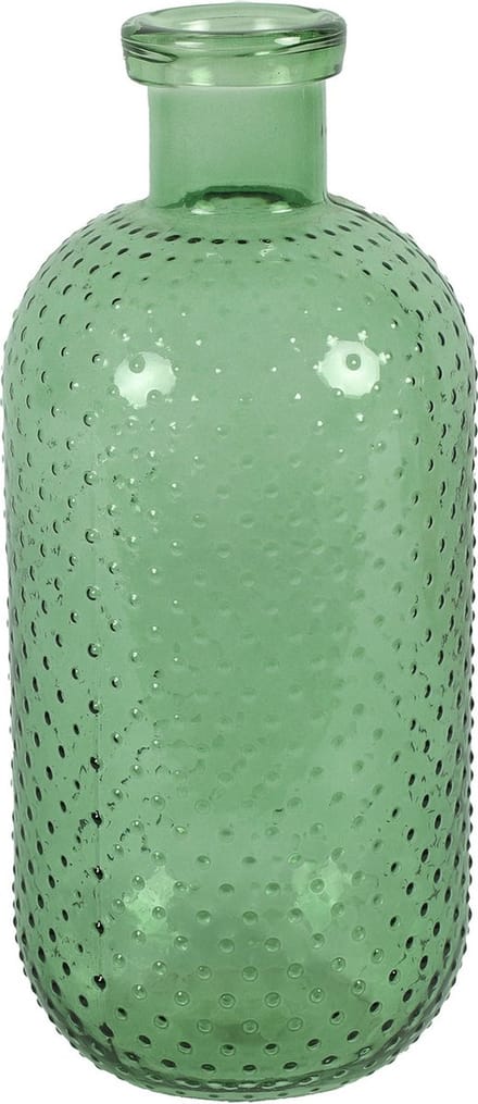 Countryfield Bloemenvaas Cactus Dots - groen transparant - glas - 15 x 35 cm