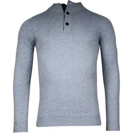 Baileys Trui Half Zip And Buttons Subtle Rib Details Midden Blauw / male