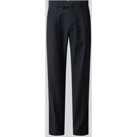slim fit stoffen broek met wol