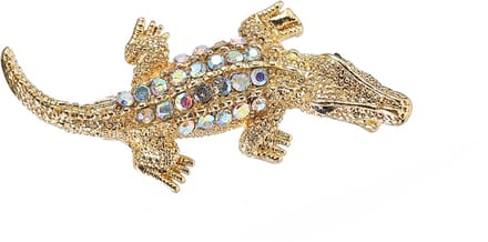 Go Dutch Label Oorknoppen Crocodile Brooch Goudkleurig