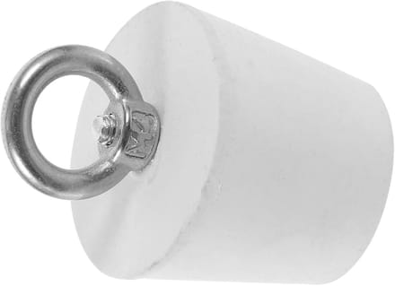 Gootsteenafvoerstop - Keukenplug Badkamerplug - Afvoer Dicht Maken - Set Van Zes Stuks - 5x3 cm - Wit