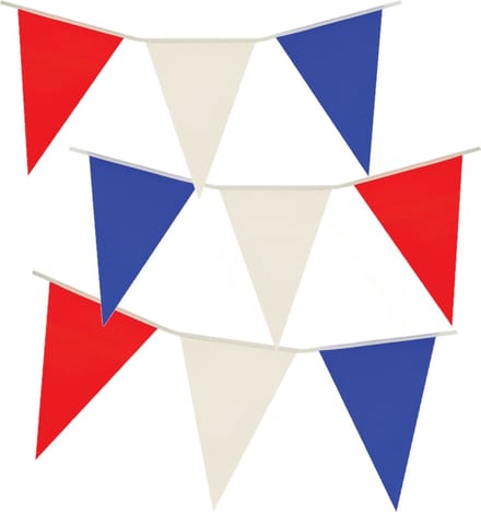 Nederland/Holland - vlaggenlijn - set van 3 - rood/wit/blauw - 7 meter