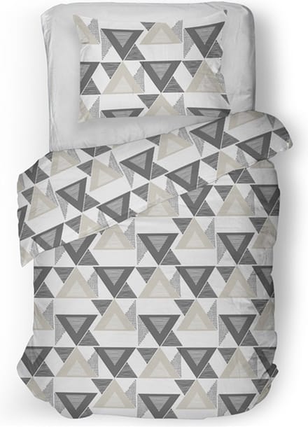Snoozing Bobbie Dekbedovertrek - Eenpersoons - 140x200/220 cm - Grey