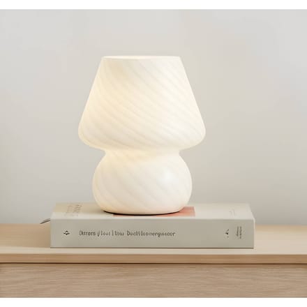 Lindby - Tafellamp - 1licht - Glas - H: 18.2 cm - E14 - wit