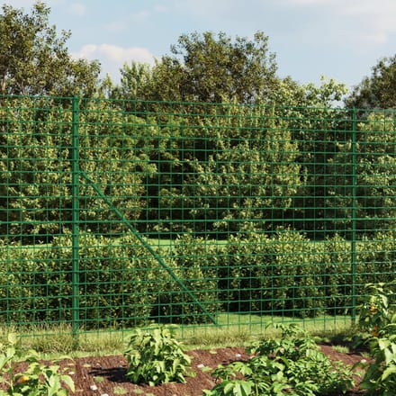 vidaXL - Draadgaashek - met - flens - 2x25 - m - groen