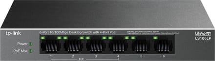 TP-Link LiteWave LS106LP - Netwerkswitch - Unmanaged - PoE - 6-Poorten