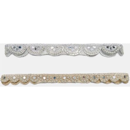 Stradivarius Set van 2 diademen met spiegeltjes en parels  Goud OS