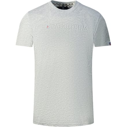 Aquascutum Heren T-shirt met reliëflogo (Grijs)