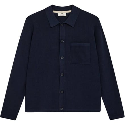 Anerkjendt 902032 aksvend needlerib knit cardigan 3059 sky captain