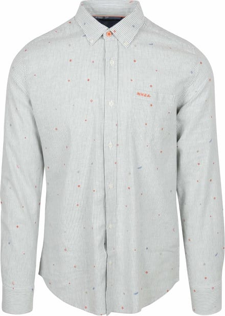 NZA Overhemd Emerson Linnen Blend Groen - Maat L - Heren - Overhemden Casual