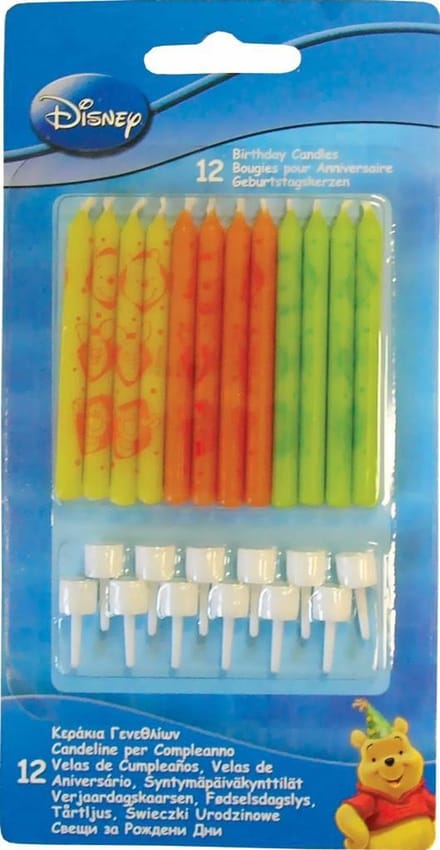 Procos Verjaardagskaarsjes Winnie Wax Geel/oranje 12 Stuks