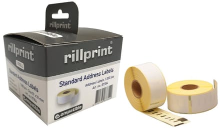 Etiketten op rol, 104 x 159 mm, wit, permanent