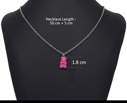 Akyol - beren ketting - Roze - Beertje - ketting met beer- Cadeau - Ketting