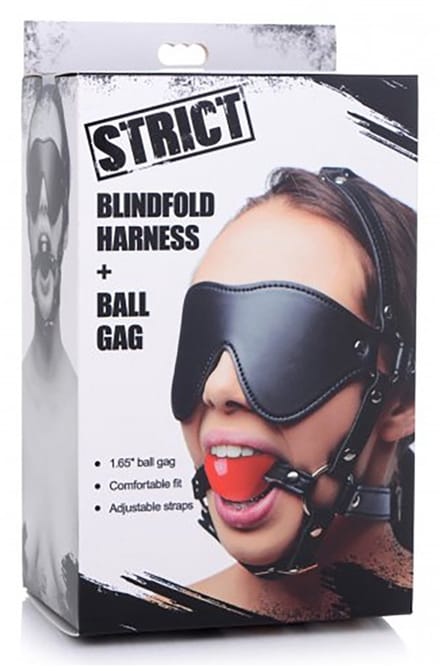 ST Blinde Vouw Harnass met Ball Gag