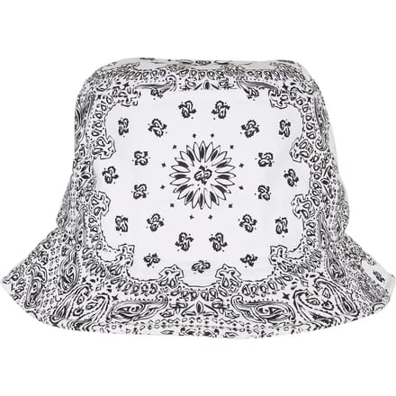 Urban Classics - Bandana Print Bucket hat / Vissershoed - Wit/Zwart
