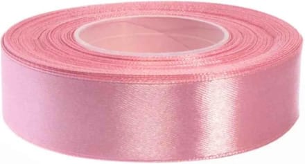 Hobbygroep satijnlint luxe knutselband 25 mm 25 m heide roze.