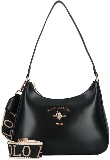 U.S. POLO ASSN. Schoudertas Heat Hobo Bag Black Zwart