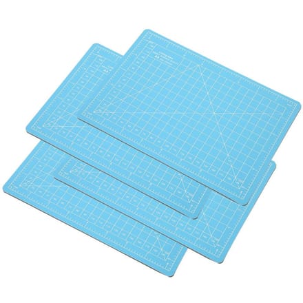 Lot de 4 tapis de découpe A5 bleu ciel, modèle de tampon en caoutchouc, planche à graver