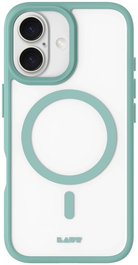 LAUT HUEX PROTECT Hoesje, Mat, Soft-Touch Afwerking, MagSafe® Compatibel, IMPKT Cell® Valbescherming, iPhone Plus, Slit Green