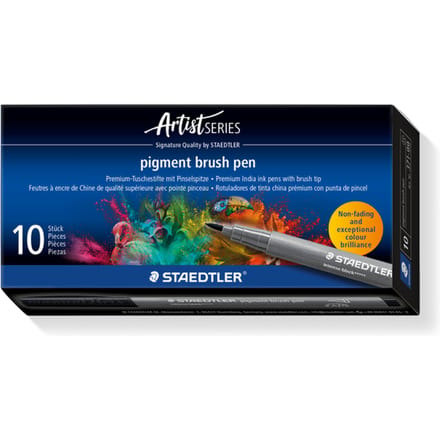 Brushpen Staedtler PigmentArts Intens zwart 1.0mm