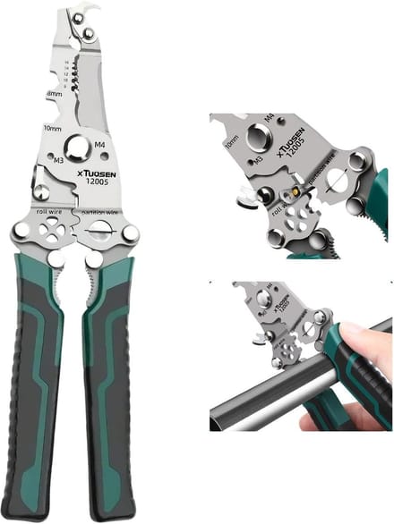 Draadstriptang Krimptang - Multifunctioneel Gereedschap - Elektrisch Reparatie Werk - Koolstofstaal Constructie - 22.3 cm Lengte - Uniek