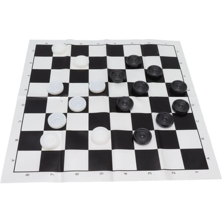 Jeu de Dames Empilable Pièces en Plastique Noir Blanc Jeu de Plateau de Dames avec Boîte Transparente pour 3 Ans et Plus white