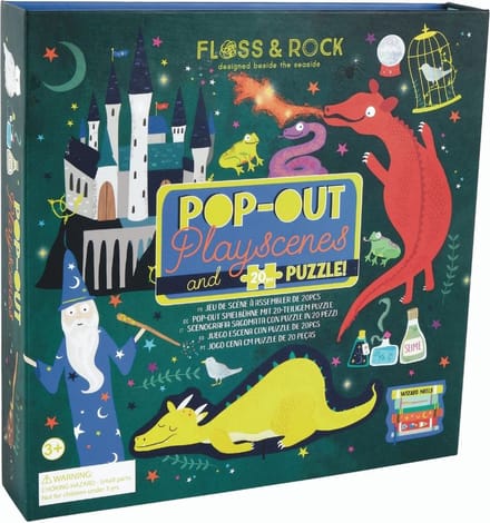 Floss & Rock Speeldoos, Tovenaar - 2 in 1 - 21,5 x 21,5 x 4,5 cm