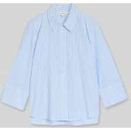 regular fit overhemdblouse van mix van katoen en lyocell