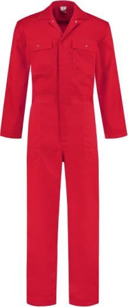 Overall polyester/katoen rood maat 59