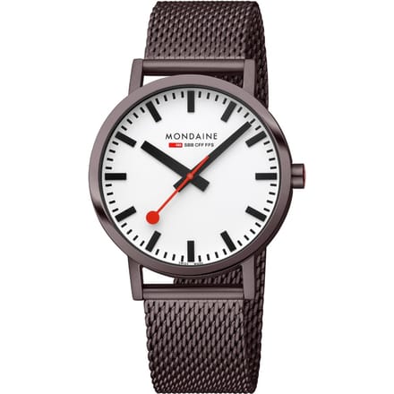 Mondaine Classic M660.30360.1BSBZ - Horloge - Mesh - Bruin - 40mm