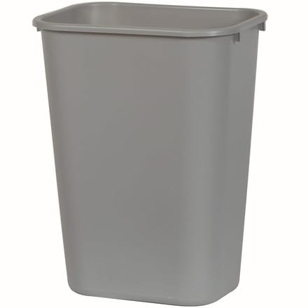 Rubbermaid Commercial Products 10.25 gal Rectangular Soft Molded Plastic Trash Can - Grey