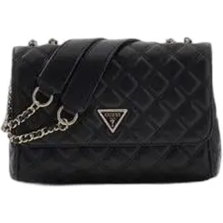 GUESS Schoudertas Giully II Compound Convertible Flap Bag Black Zwart