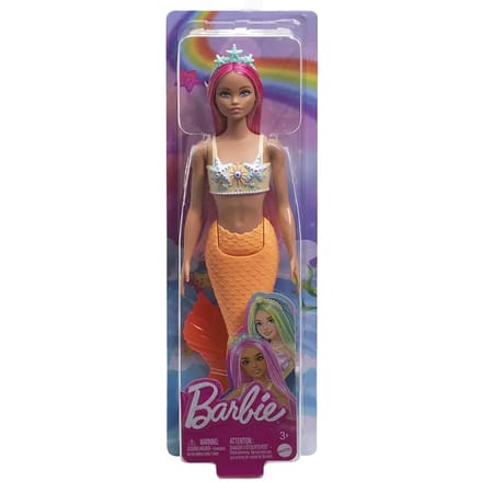 Barbie A Touch of Magic - Oranje zeemeermin staart - Barbiepop